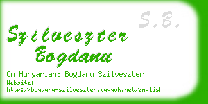 szilveszter bogdanu business card